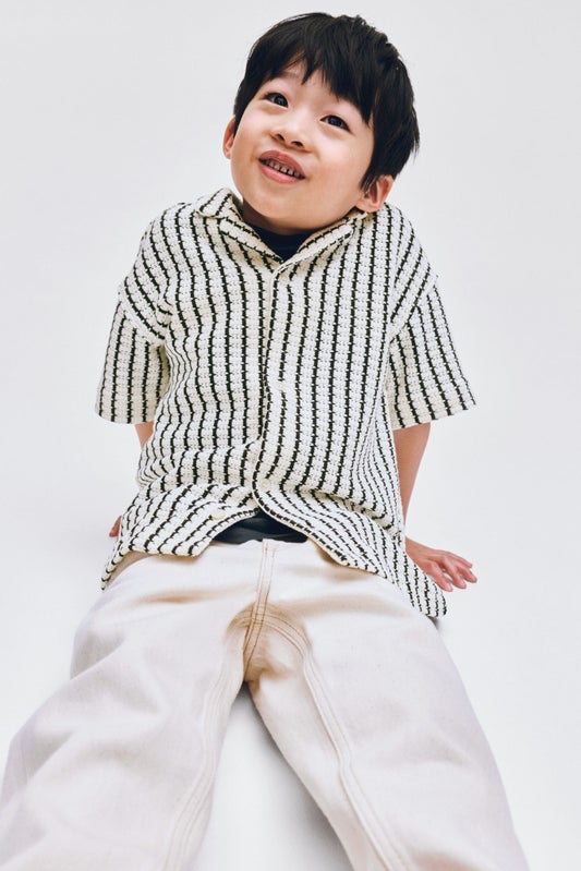 Pointelle-knit resort shirt