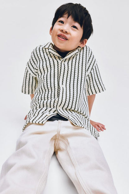 Pointelle-knit resort shirt