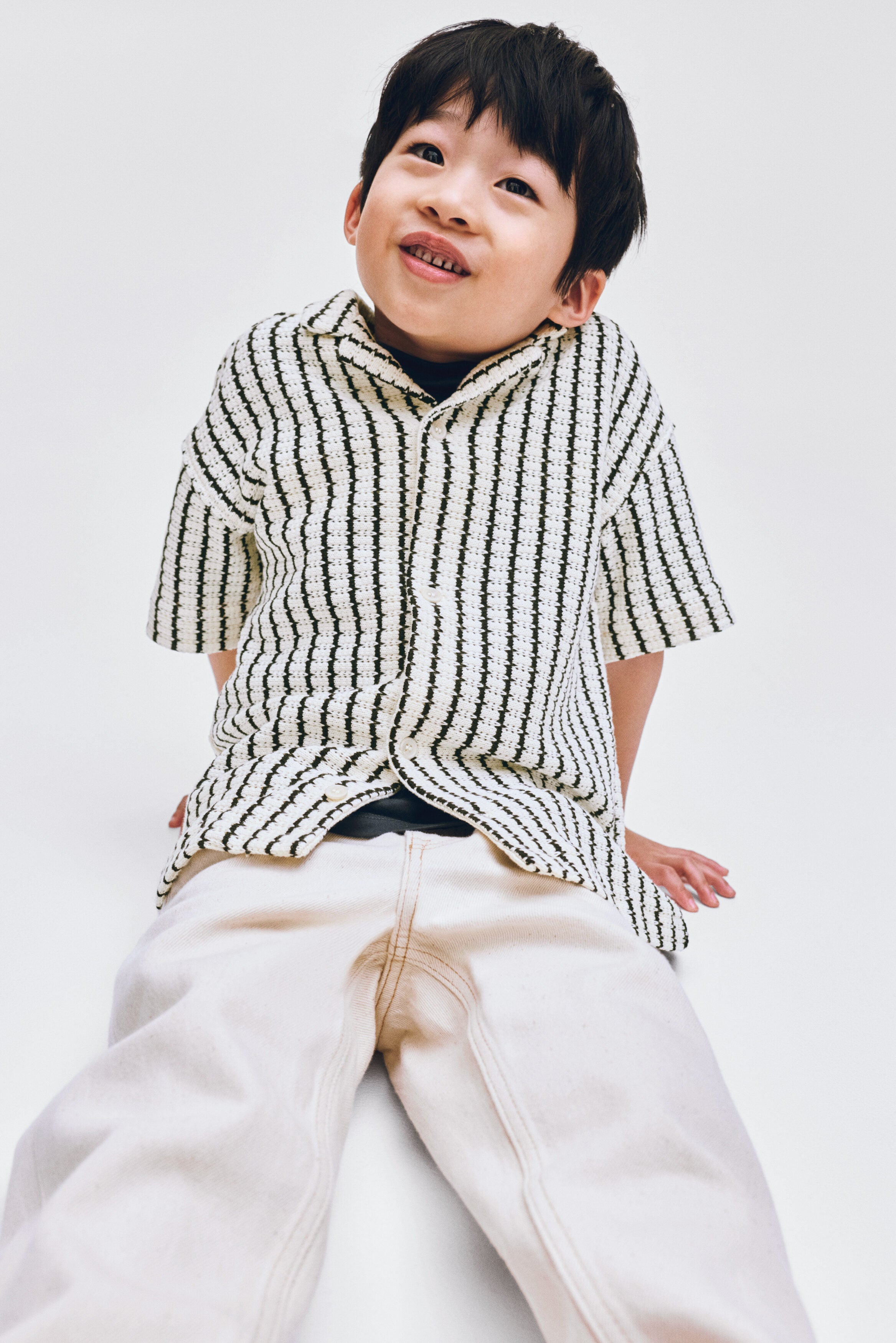 Pointelle-knit resort shirt
