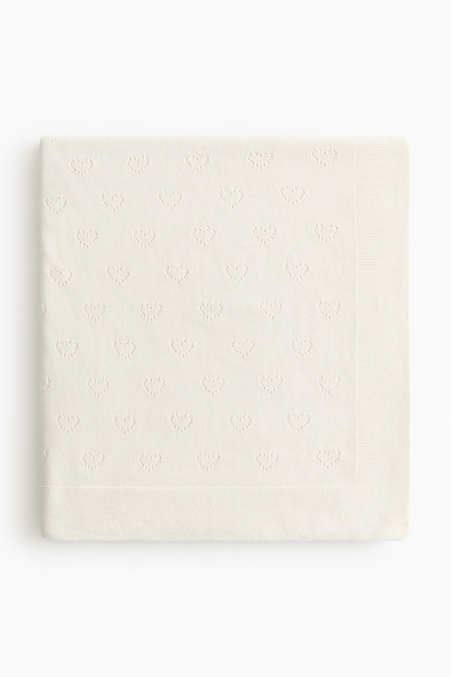 Cotton pointelle baby blanket