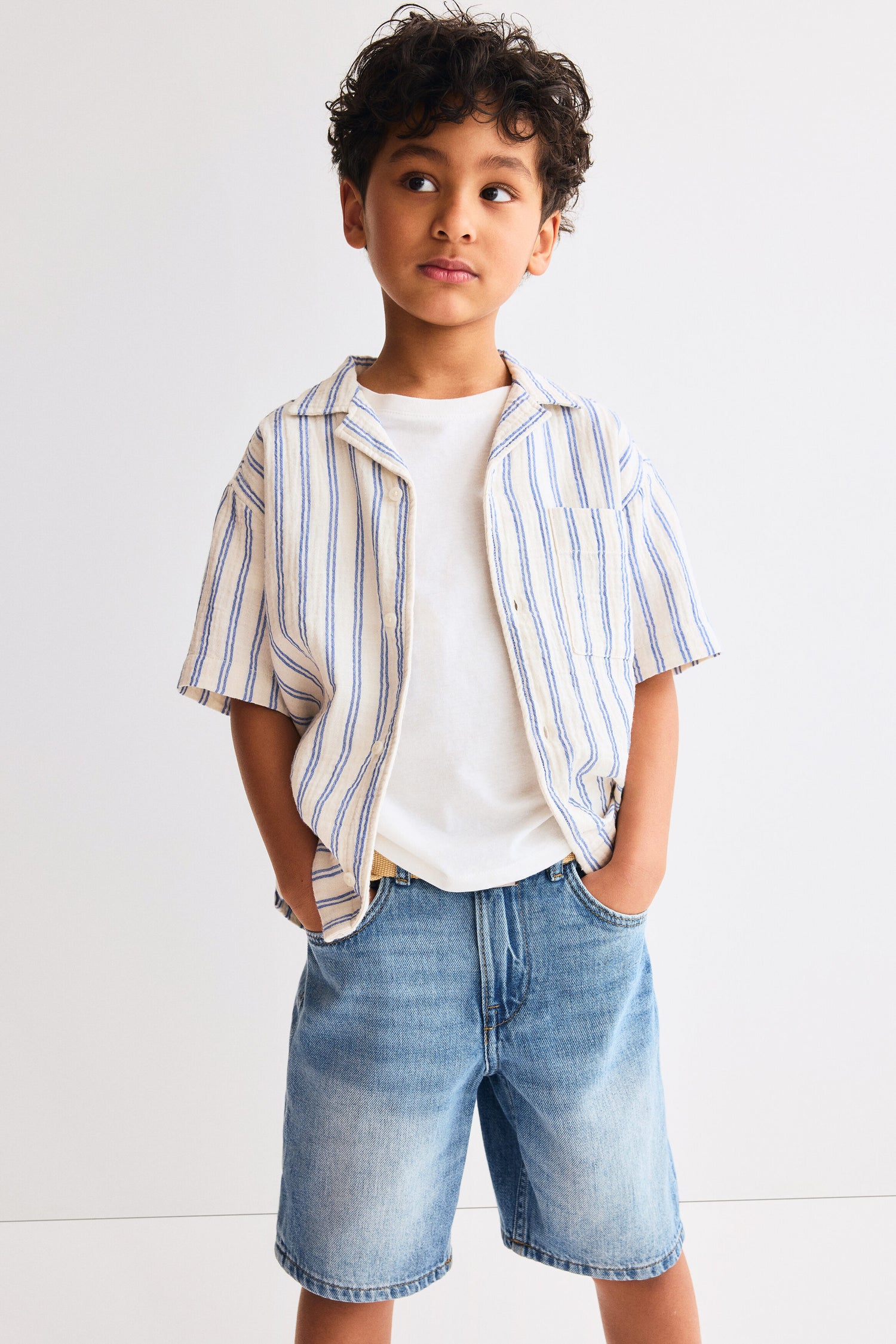 Loose Fit Denim shorts - Light Denim Blue 9 / 1.5-2 Years