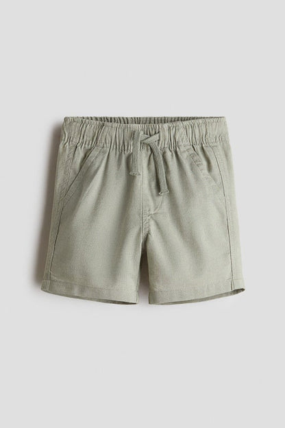Linen-blend shorts