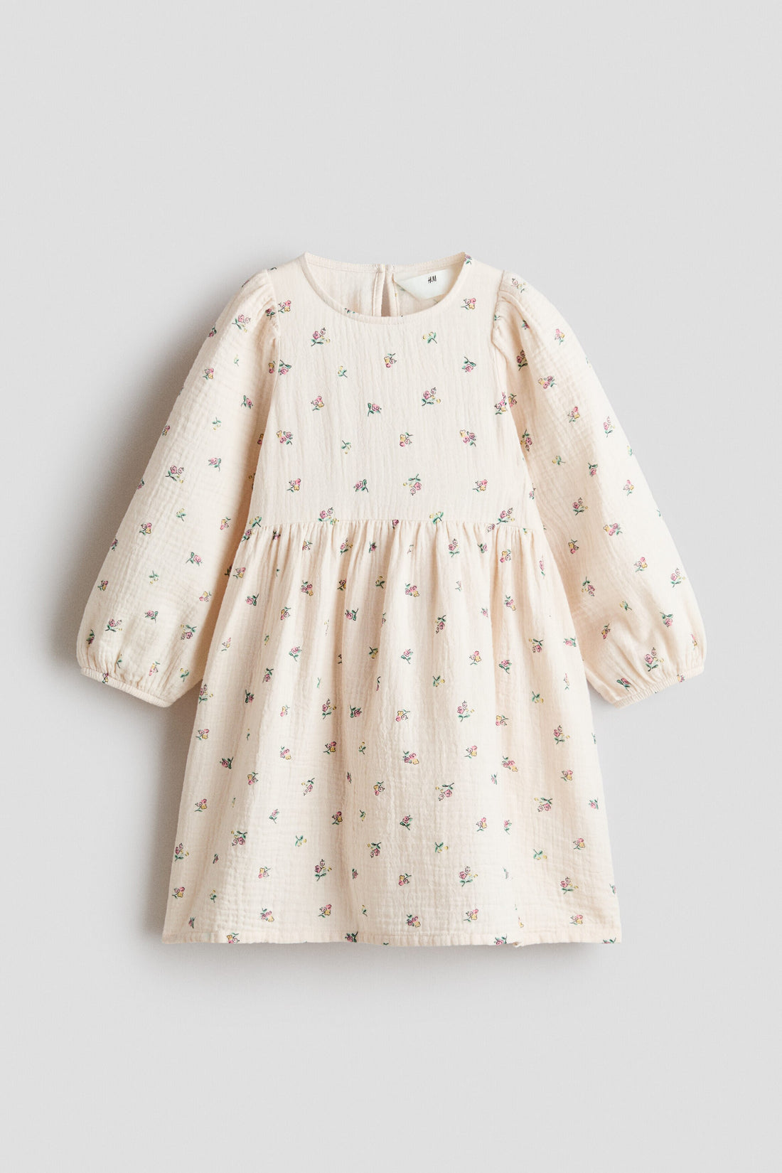 Cotton muslin dress - Cream Floral / 1.5-2 Years