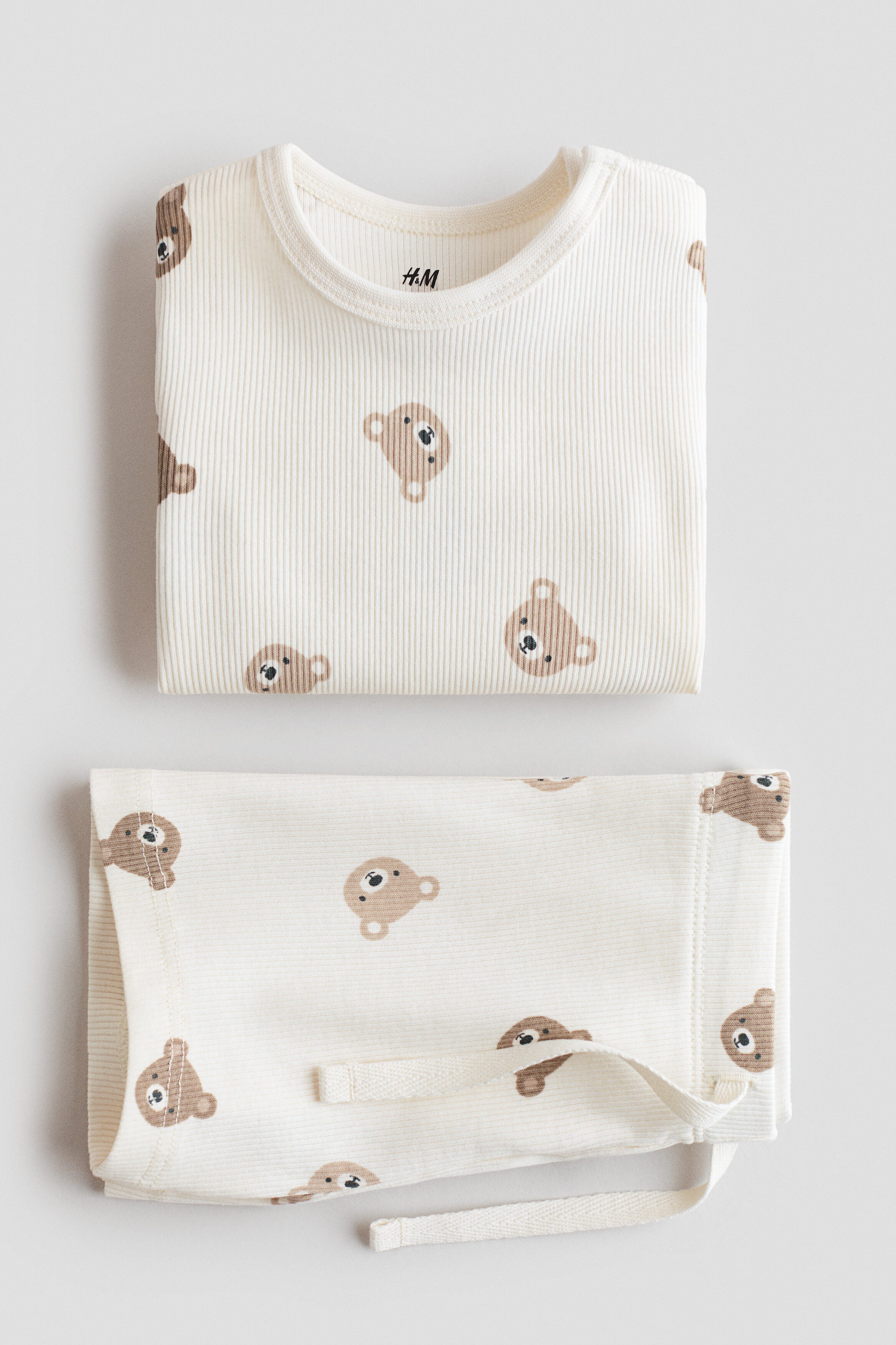 2-piece ribbed cotton set