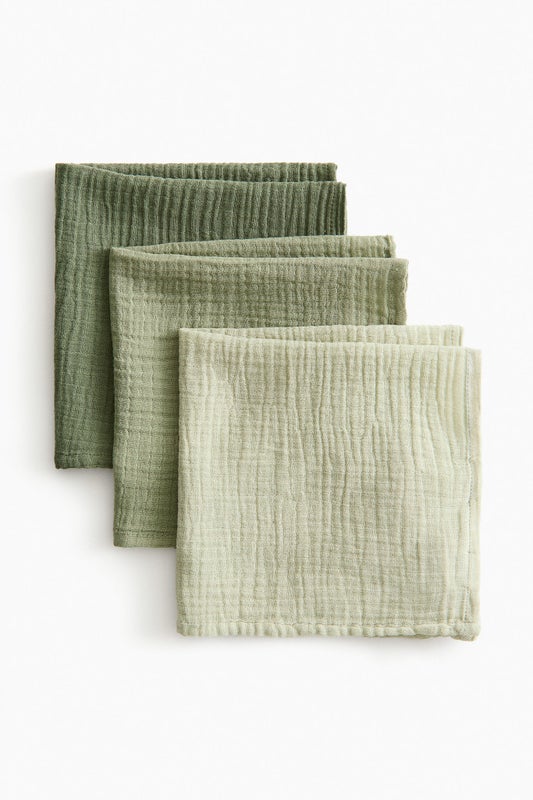 3-pack muslin comfort blankets