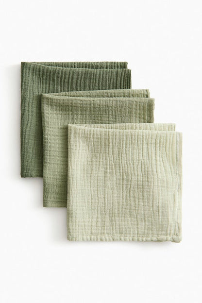3-pack muslin comfort blankets
