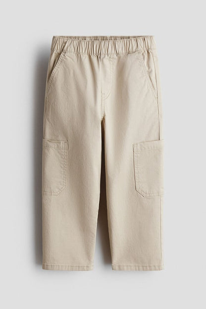 Cotton twill cargo joggers