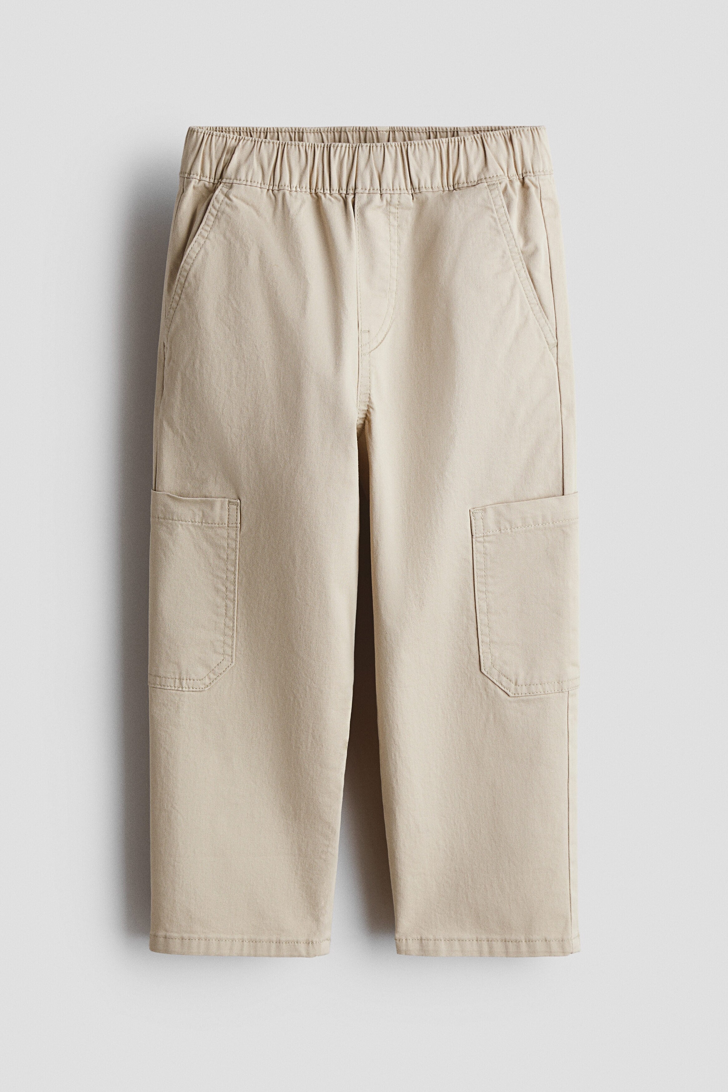 Cotton twill cargo joggers - Beige / 1.5-2 Years