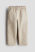 Cotton twill cargo joggers - Beige / 1.5-2 Years