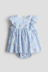 Frill-trimmed bodysuit dress - 2M