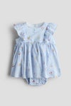 Frill-trimmed bodysuit dress