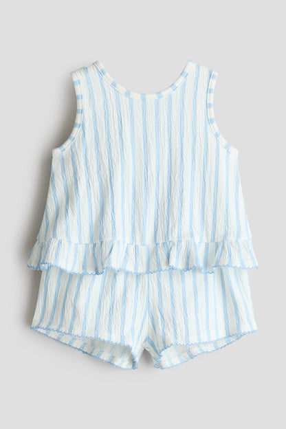 2-piece crinkled cotton set