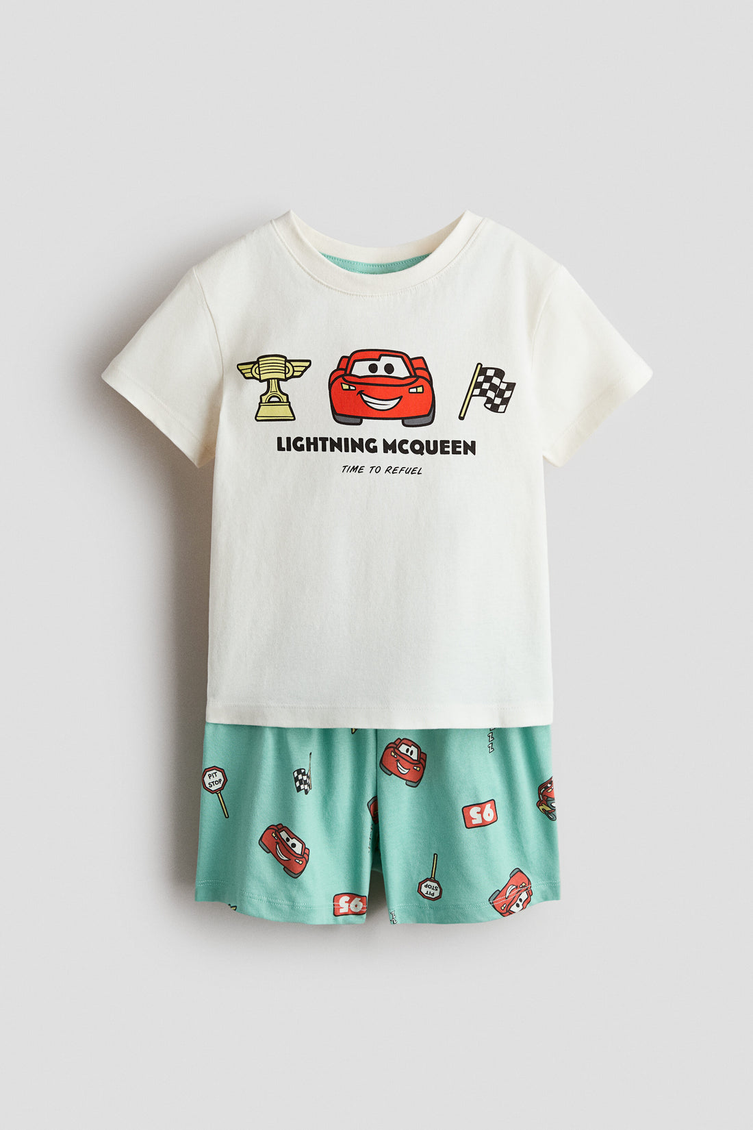 Printed cotton pyjamas - Green Cars / 1.5-2 Years