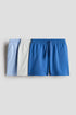 3-pack cotton jersey shorts - Blue Light Blue / 3-4 Years