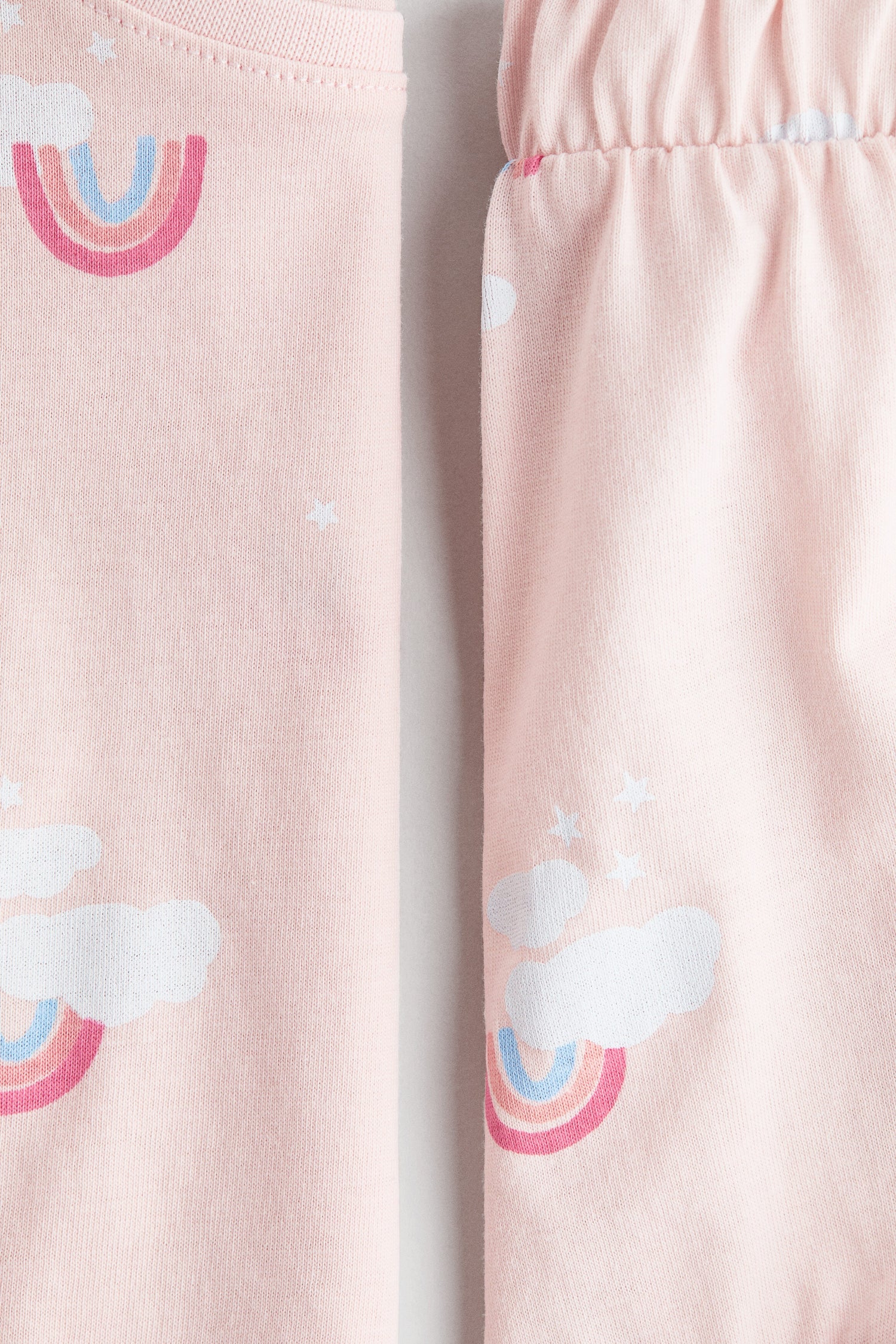 Frill-trimmed printed pyjamas