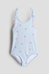 Printed swimsuit - Light Blue Cherries / 8-10 Years
