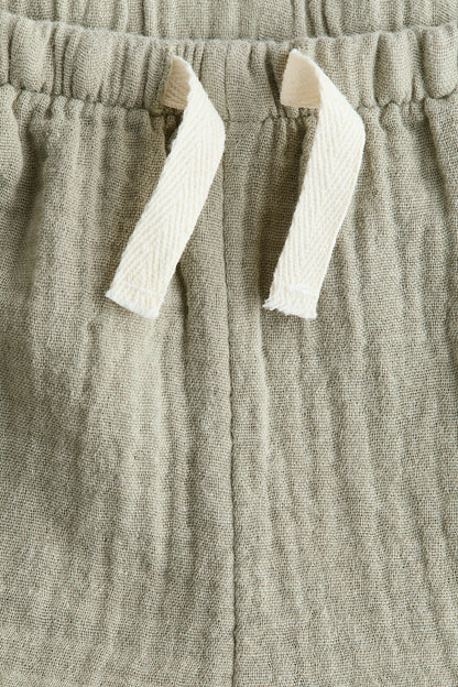 Cotton muslin shorts
