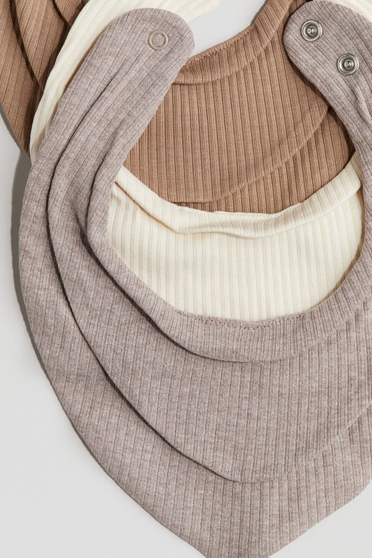 3-pack ribbed triangular scarves