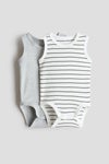 2-pack sleeveless cotton bodysuits