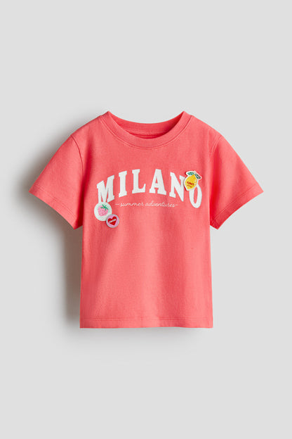 Motif-detail t-shirt