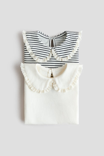 2-pack collared cotton tops