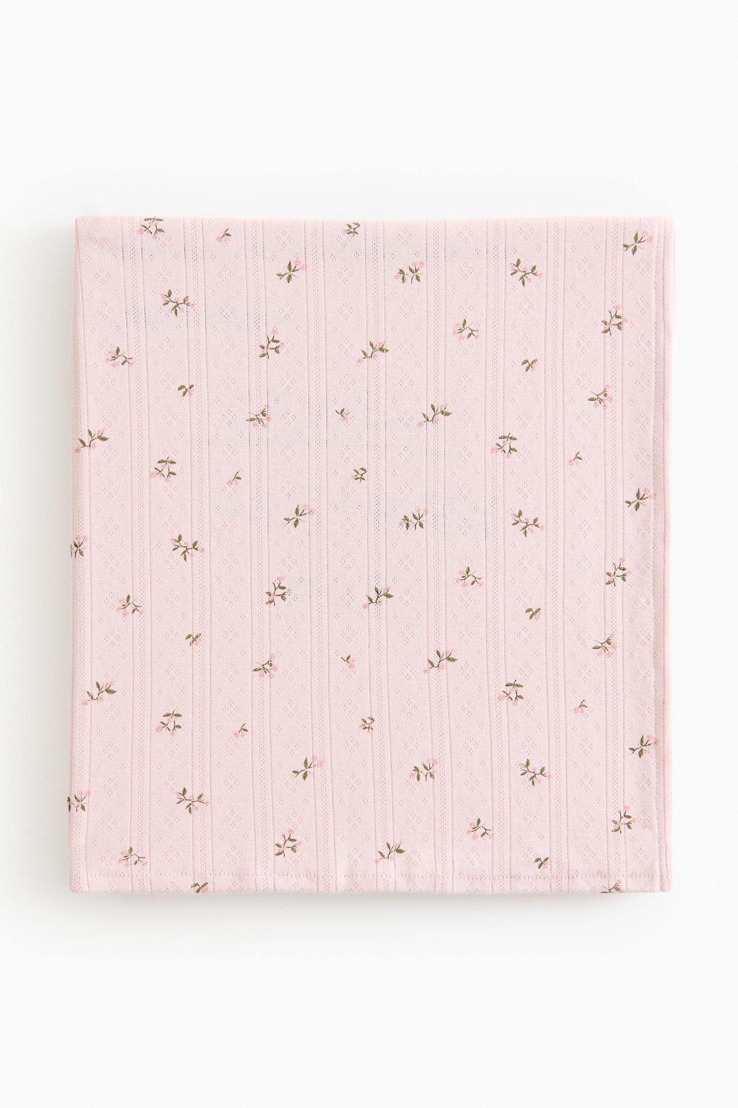 Pointelle-knit baby blanket