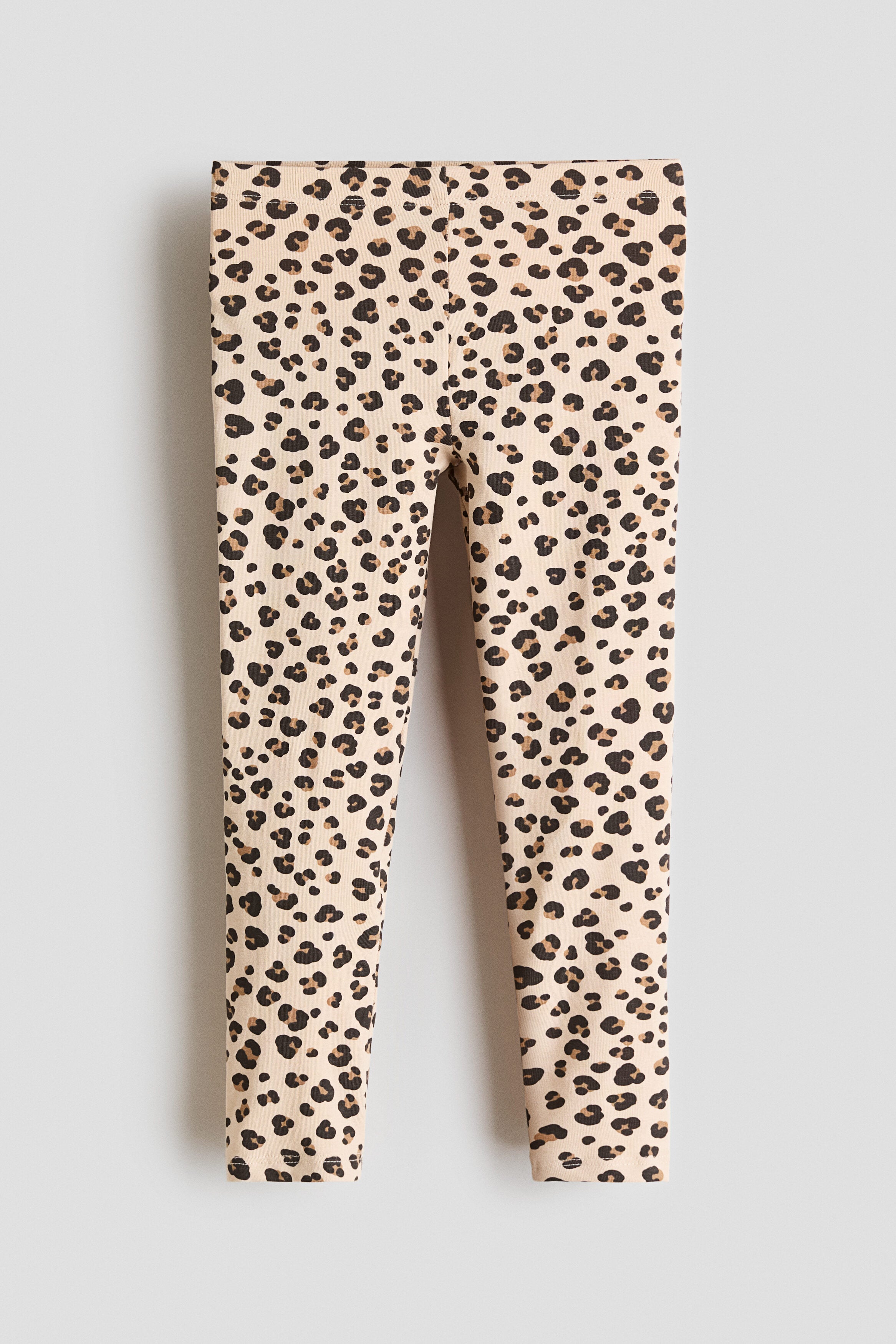 Cotton leggings - Light Beige Leopard Print 1 / 1.5-2 Years