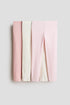 3-pack cotton jersey leggings - Light Pink Cream / 1.5-2 Years