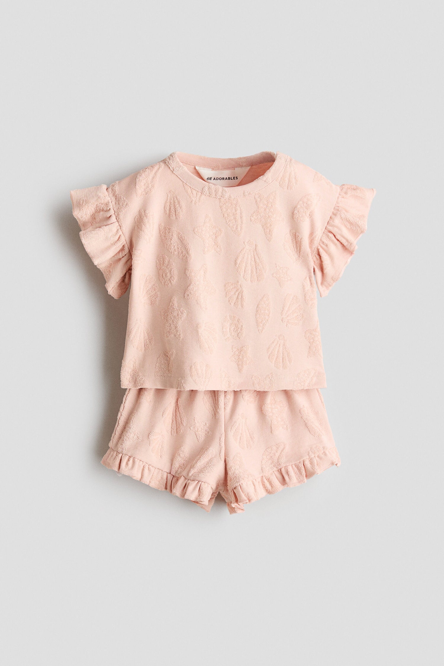 2-piece frilled terry set