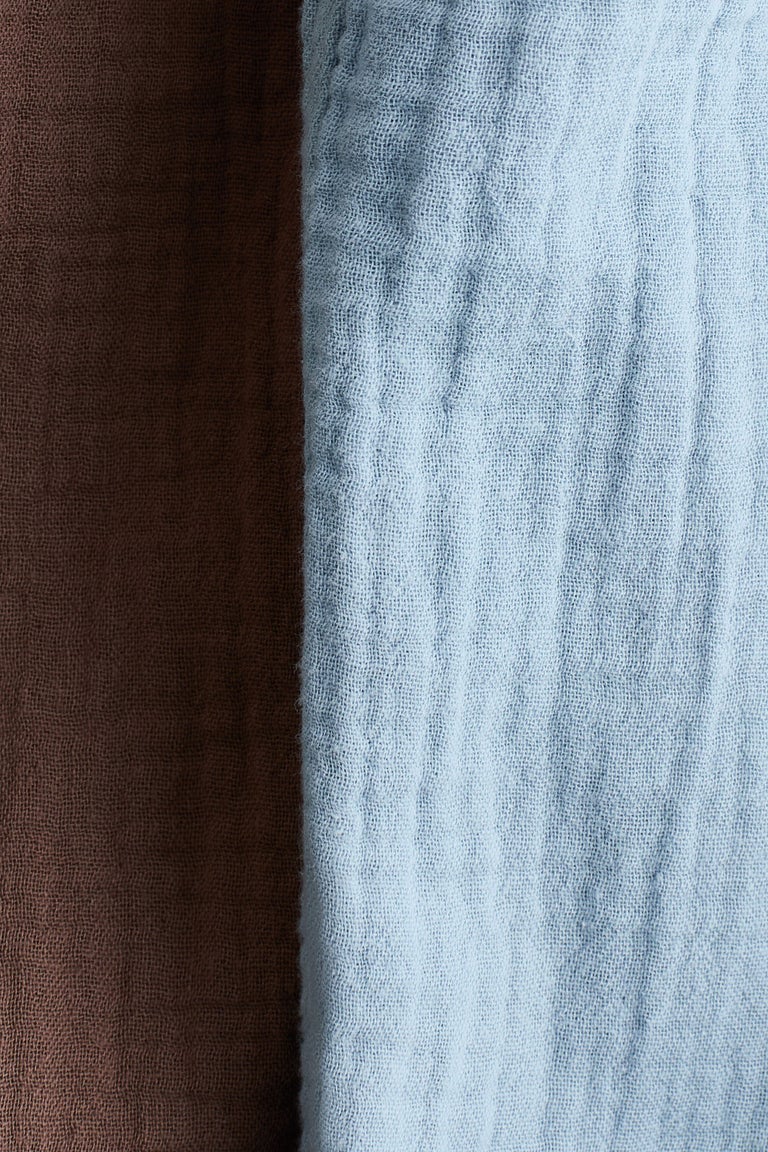 2-pack cotton muslin trousers Image 2 of 2
