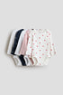 5-pack long-sleeved bodysuits - Blue Strawberries / 12-18 Months