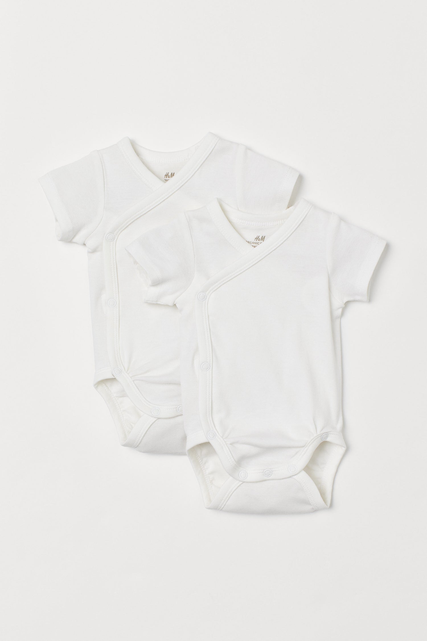 2-pack short-sleeved bodysuits - White 0 / 0-1 Months