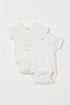 2-pack short-sleeved bodysuits - White 0 / 0-1 Months