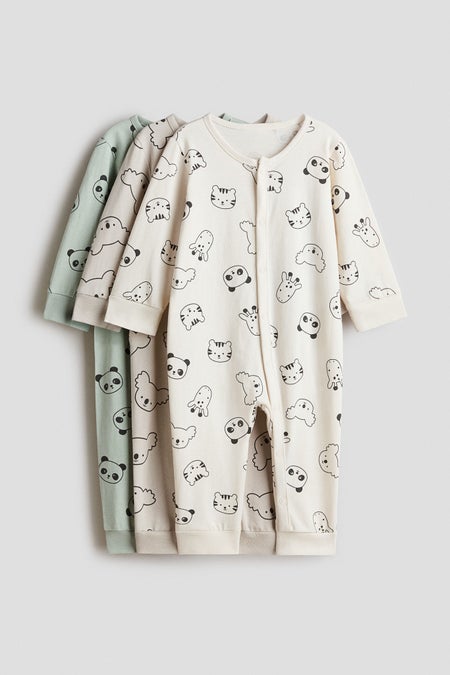 3-pack cotton pyjamas