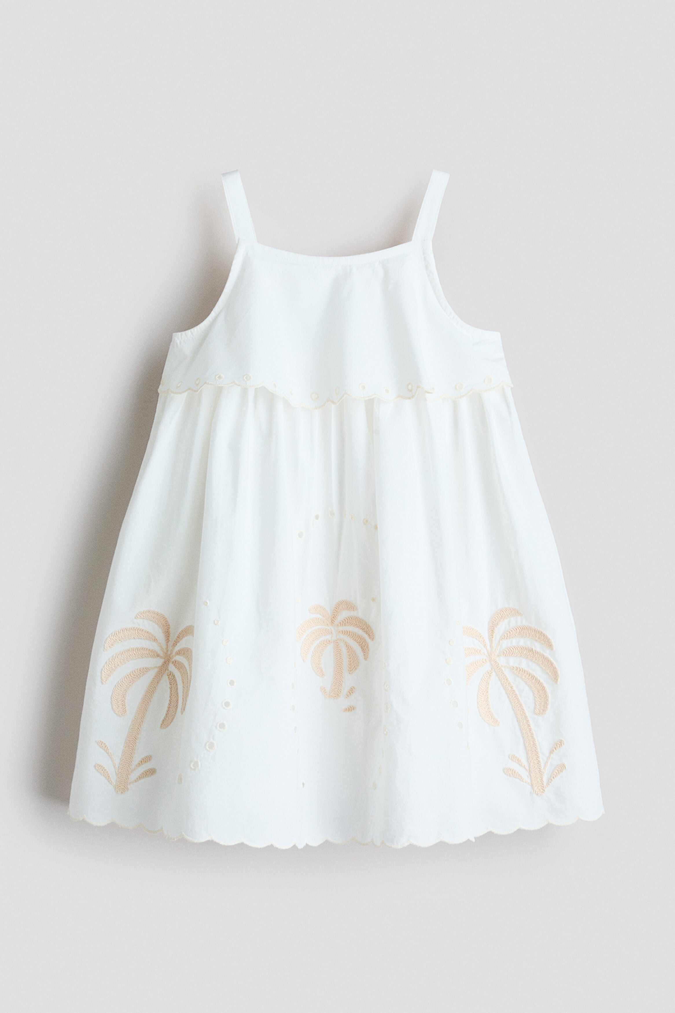 Embroidered strappy dress