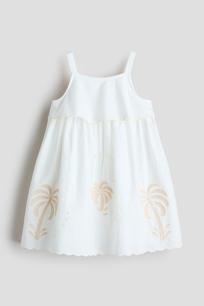 Embroidered strappy dress