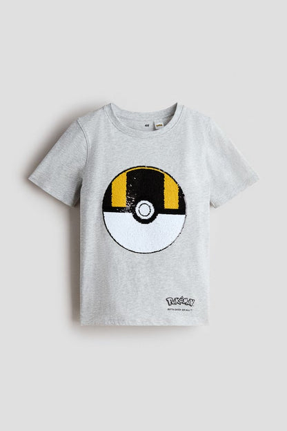 Reversible sequin T-shirt