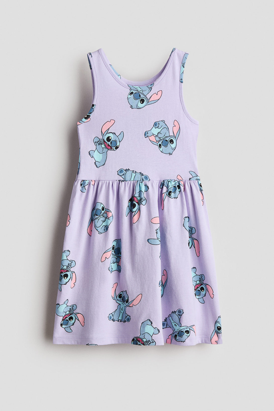 Printed cotton dress - Light Purple Lilo Stich / 1.5-2 Years