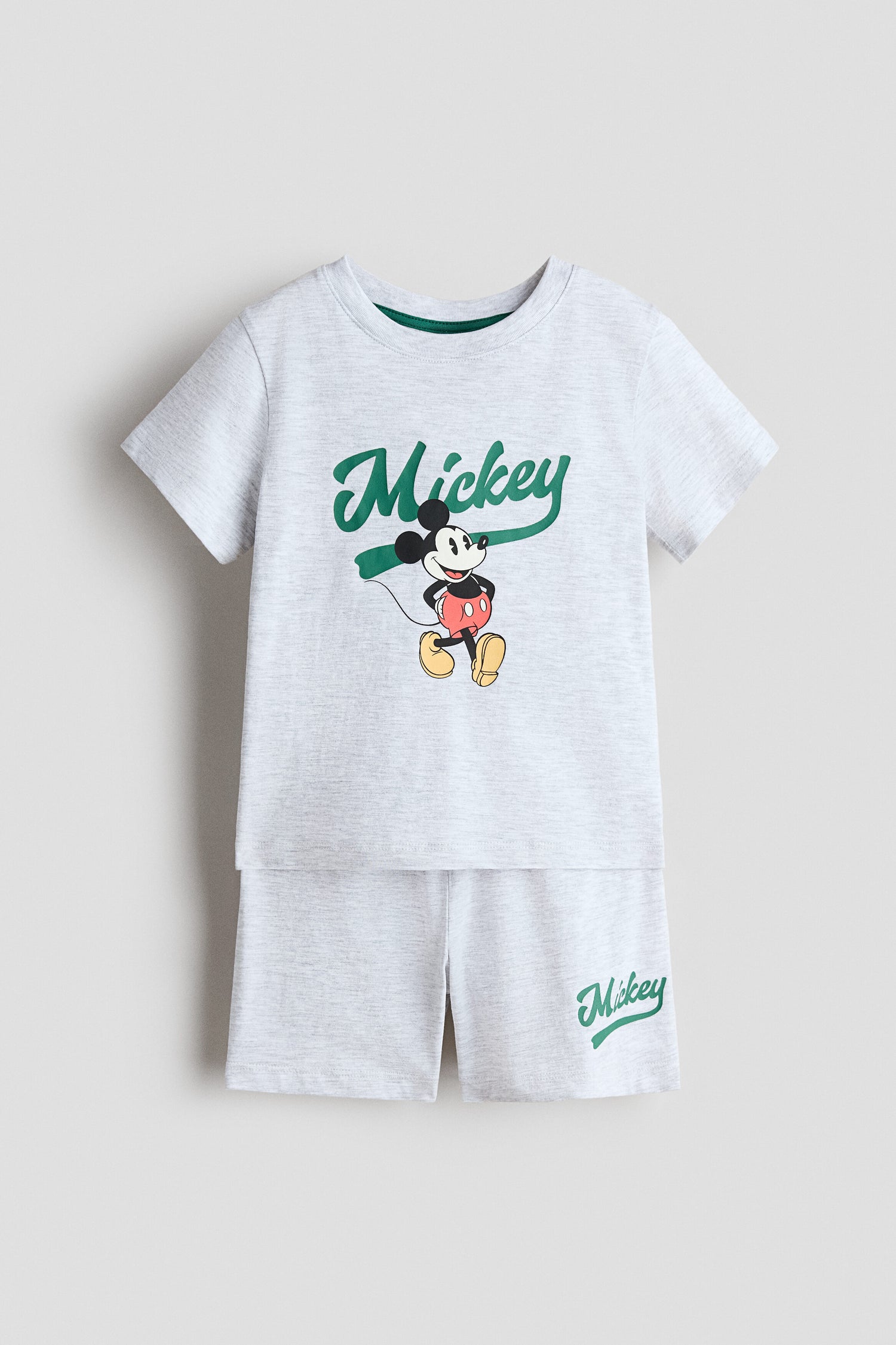Printed cotton pyjamas - Light Grey Marl Mickey Mouse / 4-6 Years
