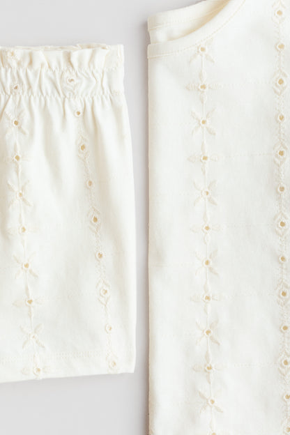 2-piece broderie anglaise set