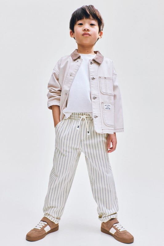 Twill pull-on trousers