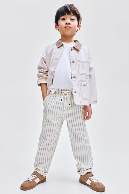 Twill pull-on trousers