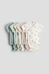 5-pack cotton bodysuits - 5 Pack Cotton Bodysuits Turquoise Teddy Bears / 4-6 Months