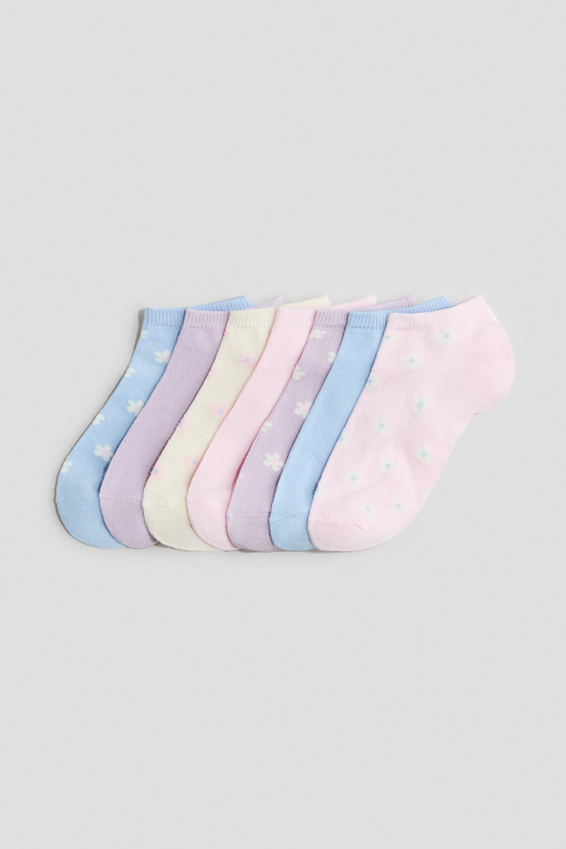 7-pack trainer socks - Light Blue Floral 1 / 1.5-3.5