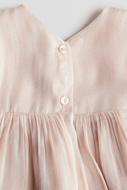 Bow-detail organza dress