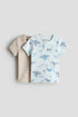 2-pack cotton Henley tops - 12M