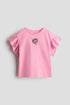 Appliquéd top - Pink Strawberry / 8-10 Years
