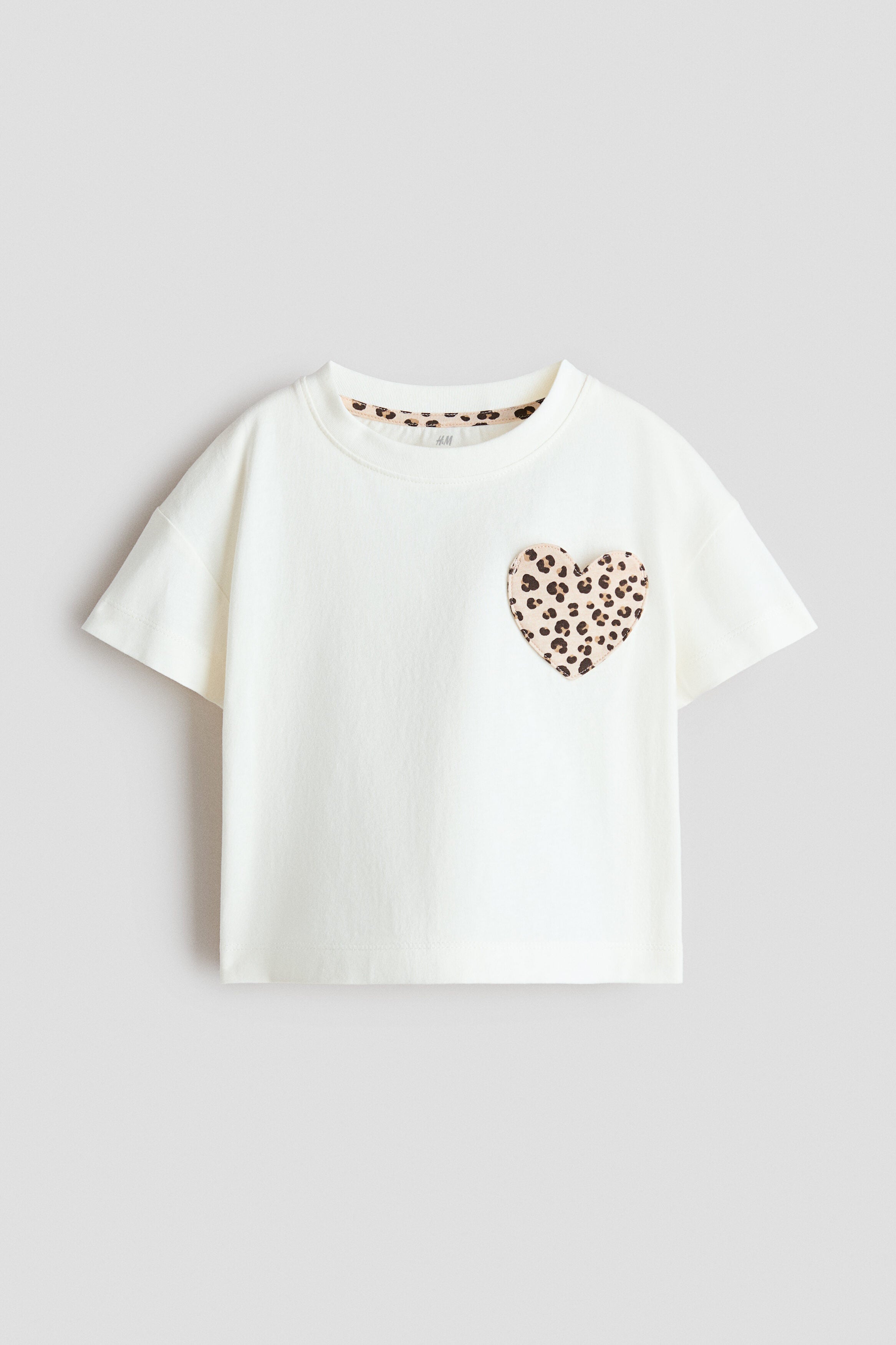 Motif-detail T-shirt - White Heart 0 / 4-6 Years
