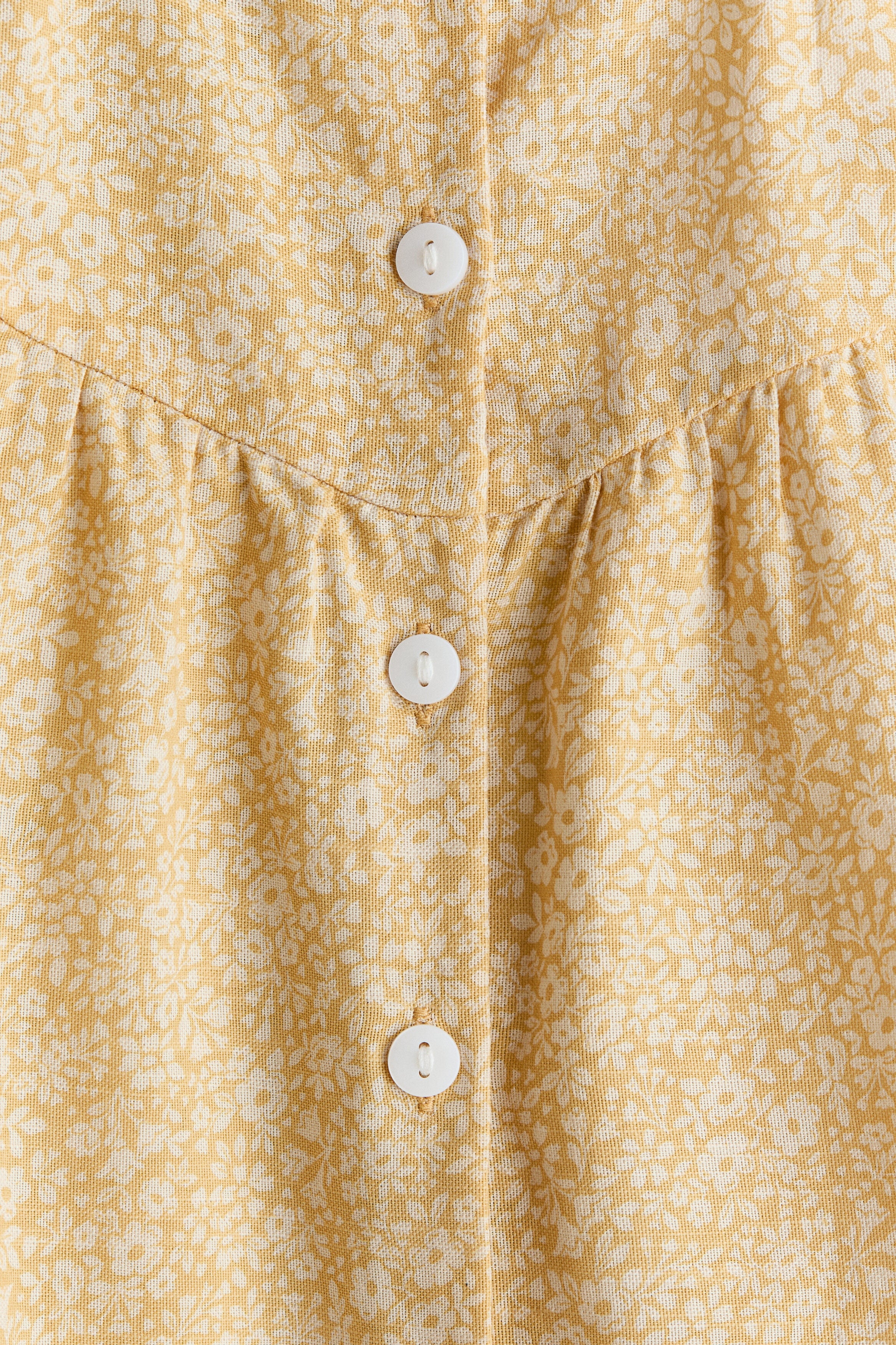 Flounce-trimmed cotton dress