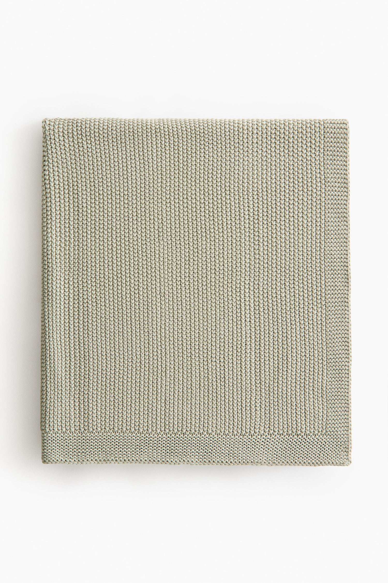 Moss-stitched cotton blanket